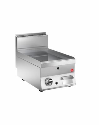 Plancha gaz inox surface lisse chromée dure avec surface 396x555 mm Plancha gaz inox surface lisse chromée dure avec surface 396x555 mm