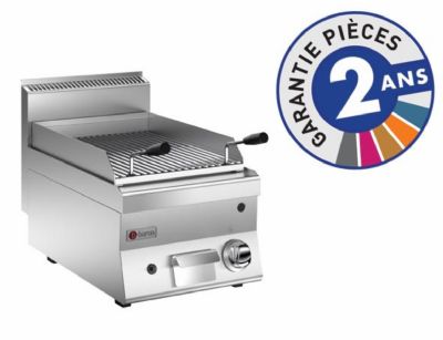 Grill gaz sur pierre de lave à poser Gamme 650 Baron avec grille en fonte Grill gaz sur pierre de lave à poser Gamme 650 Baron avec grille en fonte