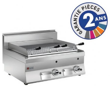 Grill pierre de lave Grillade à gaz - Grille 38 dm² - Gamme 650 - Gaz - 800x650x295-490 mm - Baron - 60GLG800