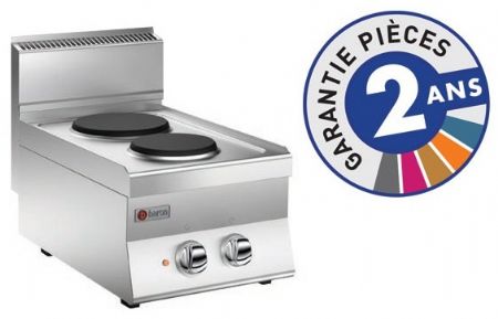 Fourneau à plaque de cuisson 2 plaques électriques Gamme 650 - Baron - 60PCE400