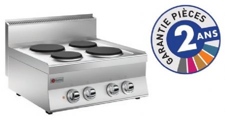 Fourneau à plaque de cuisson 4 plaques électriques Gamme 650 - Baron - 60PCE700 Fourneau à plaque de cuisson 4 plaques électriques Gamme 650 - Baron - 60PCE700