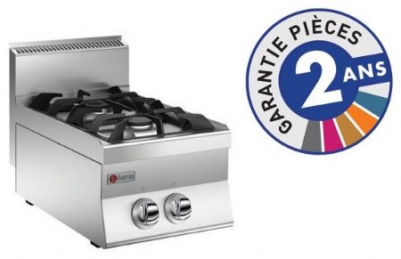 Fourneau Plaque de cuisson Top 2 feux vifs gaz Gamme 650 - Baron - 60PCG411
