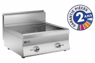 Plaque vitrocéramique 4 foyers Gamme 650 Baron puissance 8 kW Plaque vitrocéramique 4 foyers Gamme 650 Baron puissance 8 kW