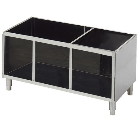 Soubassement ouvert pour appareils de table - largeur 1400 mm