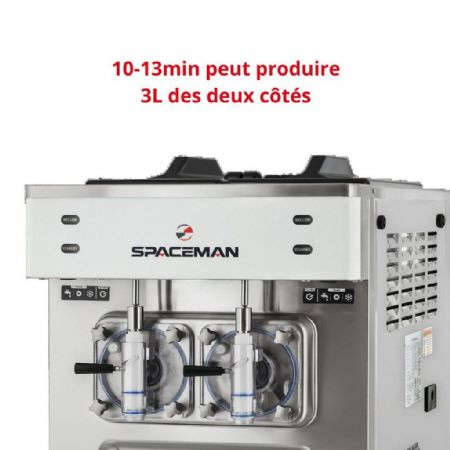 Distributeur de Boissons 2 cuves de 12 L pour granités et milkshakes - Spaceman - 6695-C