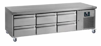 Soubassementrfrigr positif-2/+8cavec 3x2 tiroirsgn 1/2 - 317 litres