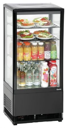 Vitrine comptoir réfrigérée 78 L, noire, 435 mm - Bartscher - 700277G