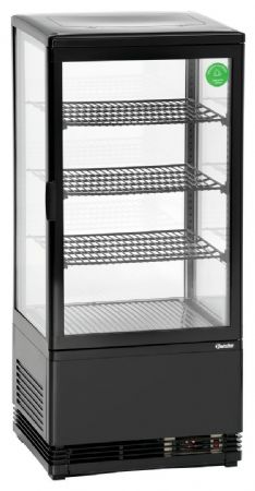 Vitrine comptoir réfrigérée 78 L, noire, 435 mm - Bartscher - 700277G