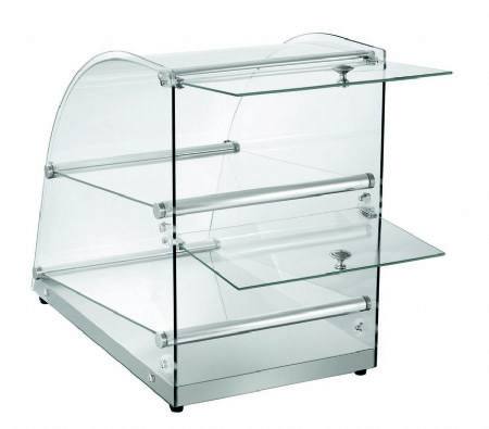 Vitrine pour buffet ptisserie  poser 2 niveaux 70 L - 360x600x515 mm