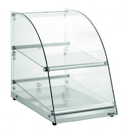 Vitrine pour buffet ptisserie  poser 2 niveaux 70 L - 360x600x515 mm