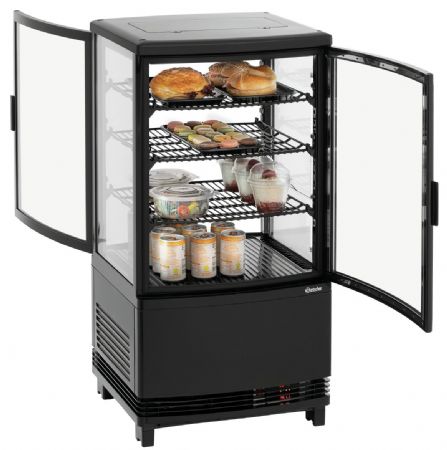 Vitrine comptoir réfrigérée 64L2T noire 64 L 425 mm - Bartscher - 700358GV1