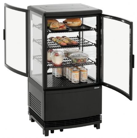 Vitrine comptoir réfrigérée 64L2T noire 64 L 425 mm - Bartscher - 700358GV1