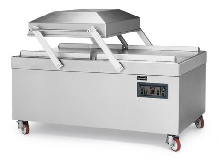 Machine sous vide industrielle à double chambre barres de soudure 840 mm 1980x1230x1180 mm - Combisteel - 7004.0055