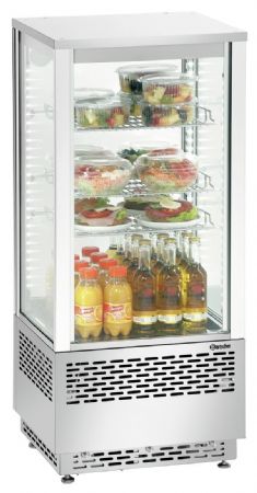 Vitrine comptoir présentation réfrigérée Mini 78L, inox A2CH - Bartscher - 700478G