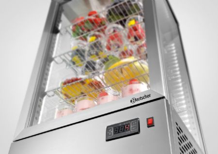 Vitrine comptoir présentation réfrigérée Mini 78L, inox A2CH - Bartscher - 700478G