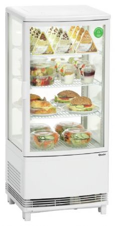 Vitrine comptoir réfrigérée 86 L blanche positive 425 mm - Bartscher - 700678G