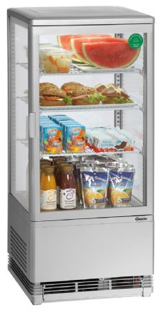 Vitrine comptoir réfrigérée 78L, argent - Bartscher - 700778G