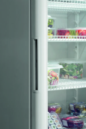 Rfrigrateur  boissons blanc avec 1 porte vitre - 302 litres - 600x580x1845 mm