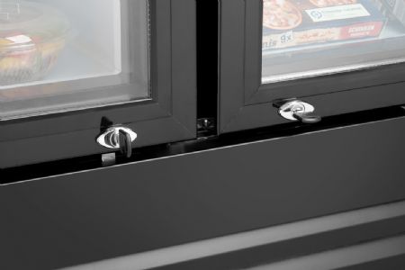 Armoire frigorifique professionnelle noire en verre 778 litres de capacité utile - Bartscher - 700899V1