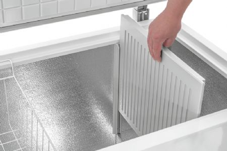 Conglateur coffre inox 391 litres avec 4 paniers amovibles