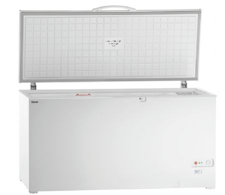 Conglateur coffre inox 479 litres avec 5 paniers amovibles et 1 porte