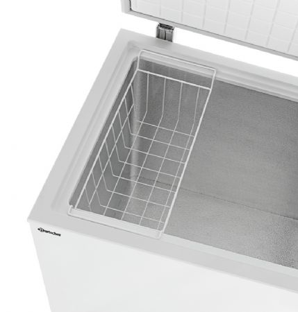 Conglateur coffre inox 479 litres avec 5 paniers amovibles et 1 porte