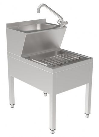Lavabo mains professionnel sur pieds - 500x700x850mm