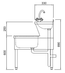 Lave-Mains - Combisteel - 7013.0765