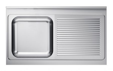 Plonge Inox 1 bac 1200x600x40 mm - Combisteel - 7013.1310 Plonge Inox 1 bac 1200x600x40 mm - Combisteel - 7013.1310