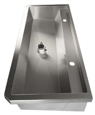 Lave-Mains inox 1200 mm avec 2 trous prépercés - Combisteel - 7013.4605