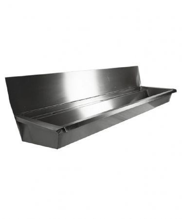 Lave-mains en inox 1800 mm avec crédence intégrée et 3 trous pré-percés - Combisteel - 7013.4610