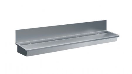 Lave-mains inox extra-large 2400 mm avec crédence intégrée et 4 trous pré-percés - Combisteel - 7013.4615 Lave-mains inox extra-large 2400 mm avec crédence intégrée et 4 trous pré-percés - Combisteel - 7013.4615