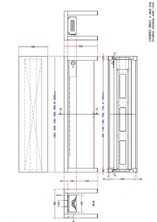 tagre chauffante en cramique 1 niveaux largeur 1000 3 heaters of 250w 1000x300x350