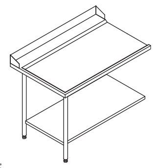 Table d'Entrée Professionnelle Configuration en Angle 600 x 500 mm - Furnotel - 70205