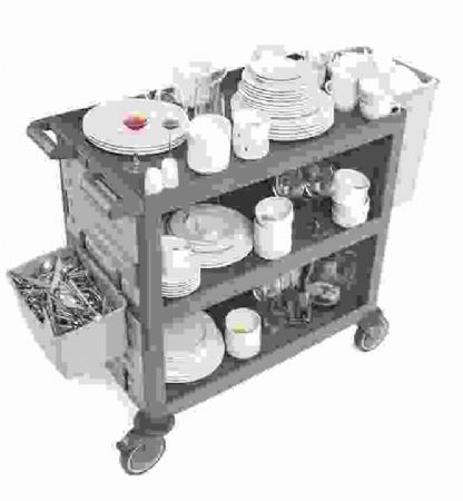 Chariot de débarrassage 3 plateaux charge 200 kg - Combisteel - 7048.0060