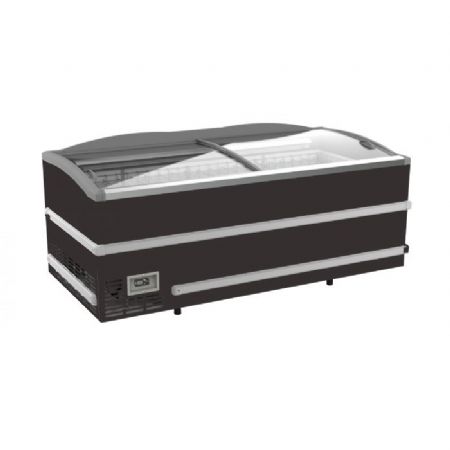 Conglateur bahut professionnel pour supermarch noir lment de la tte 2008x952x894