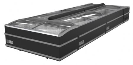Conglateur bahut pour supermarch noir avec dgivrage automatique - 2508x952x950 mm