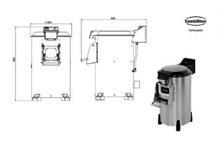 Éplucheuse à pommes de terre 25 kg par cycle - Combisteel - 7073.0010