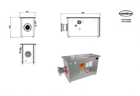 hachoir 32 avec tte fixe - 750kg/h 230v