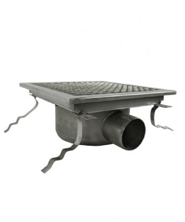 Caniveau de sol pour cuisine 300x300x131 mm en acier inoxydable - Combisteel - 7075.0100