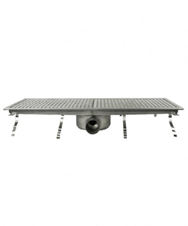 Caniveau de sol pour cuisine 927x300x140 mm en acier inoxydable - Combisteel - 7075.0105