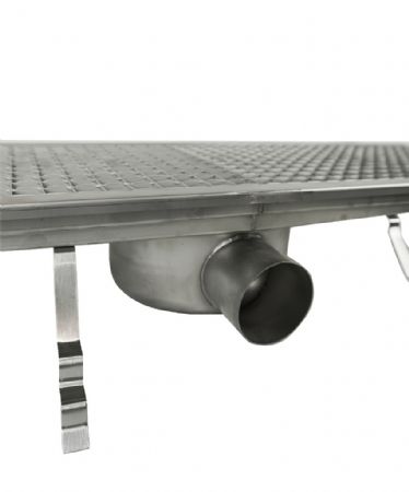 Caniveau de sol pour cuisine 927x300x140 mm en acier inoxydable - Combisteel - 7075.0105