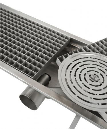 Caniveau de sol pour cuisine 927x300x140 mm en acier inoxydable - Combisteel - 7075.0105