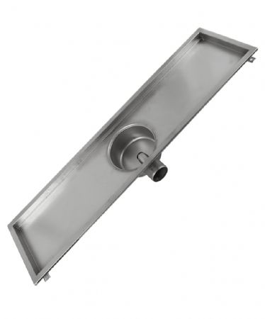 Caniveau de sol pour cuisine 1181x300x140 mm en acier inoxydable - Combisteel - 7075.0110