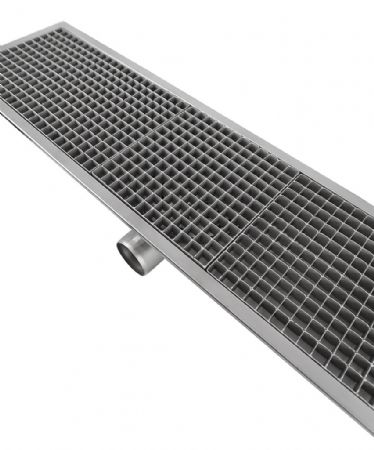 Caniveau de sol pour cuisine 1181x300x140 mm en acier inoxydable - Combisteel - 7075.0110