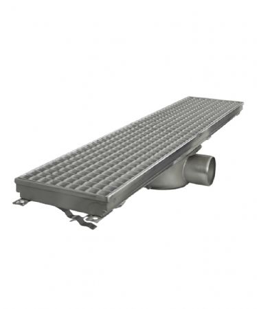 Caniveau de sol pour cuisine 891x200x140 mm en acier inoxydable - Combisteel - 7075.0125
