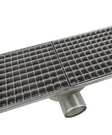 Caniveau de sol pour cuisine 891x200x140 mm en acier inoxydable - Combisteel - 7075.0125