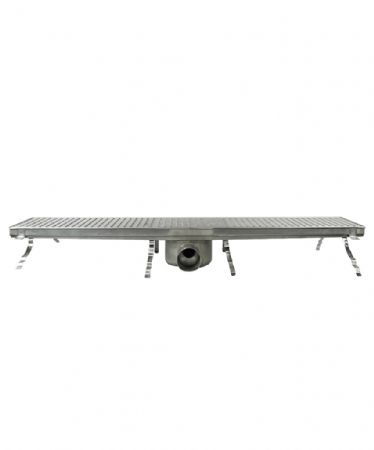 Caniveau de sol pour cuisine 1144x200x140 mm en acier inoxydable - Combisteel - 7075.0130