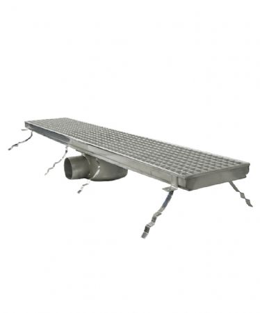 Caniveau de sol pour cuisine 1144x200x140 mm en acier inoxydable - Combisteel - 7075.0130