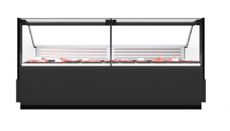 Comptoir réfrigéré noir allant de -1 à +7 avec dégivrage auto - 3820x1095x1200mm